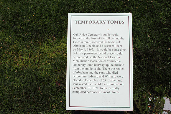 Temporary Tomb Plaque Lincoln's Tomb Springfield, Illinois