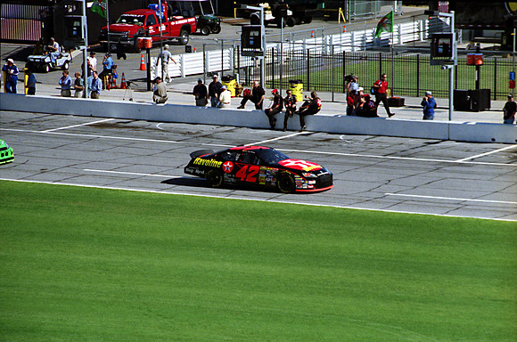 NASCAR Juan Pablo Montoya 42 Texaco/Havoline Dodge Charger qualifying 2007 Daytona 500