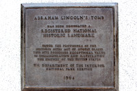 Landmark Plaque Lincoln's Tomb Springfield, Illinois