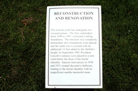 Lincoln's Tomb Springfield, Illinois, Renovation Plaque
